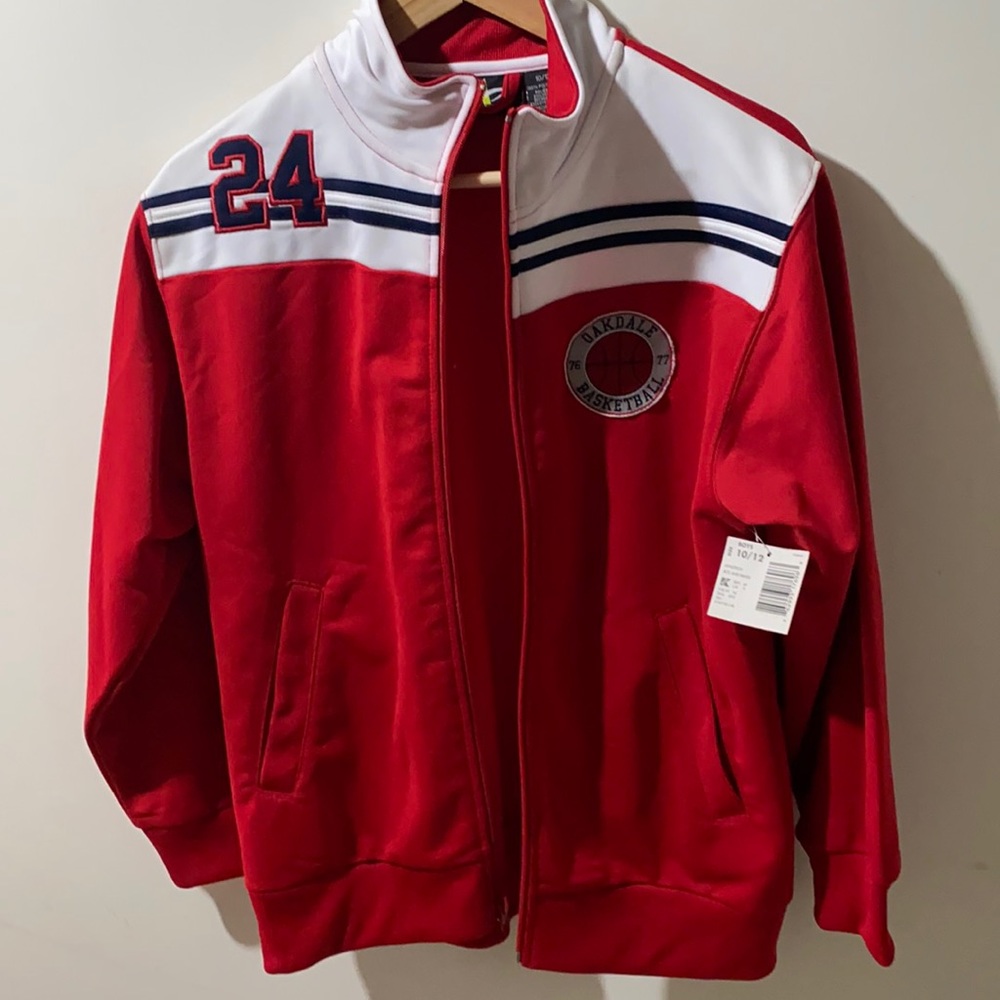 Kid’s Red and White Warmup Jacket NWT